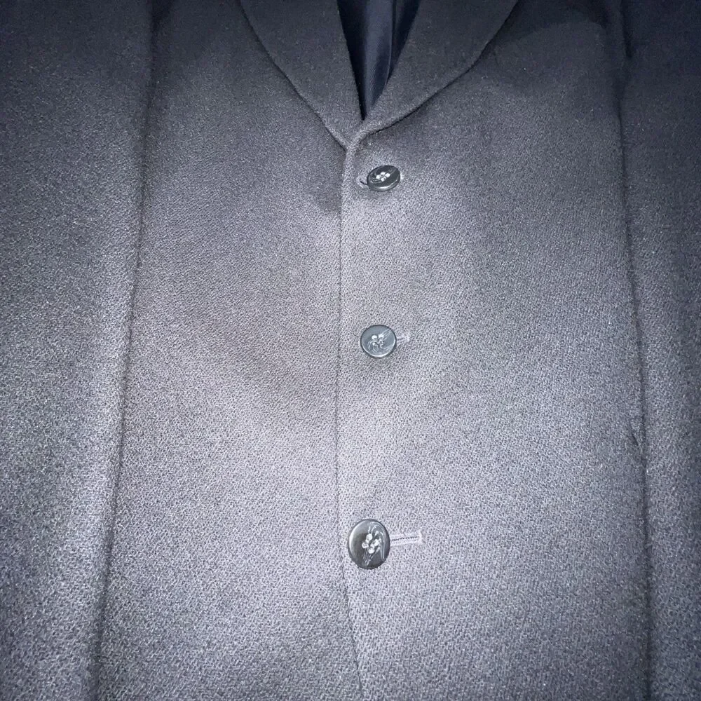 Haggar City Casuals Men’s Black Blazer‎ 44L Long Vintage Sport Coat